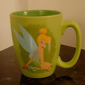 Disney Store Tinkerbell Tink Fairy Large Green 20 oz Mug Coffee Tea Cup